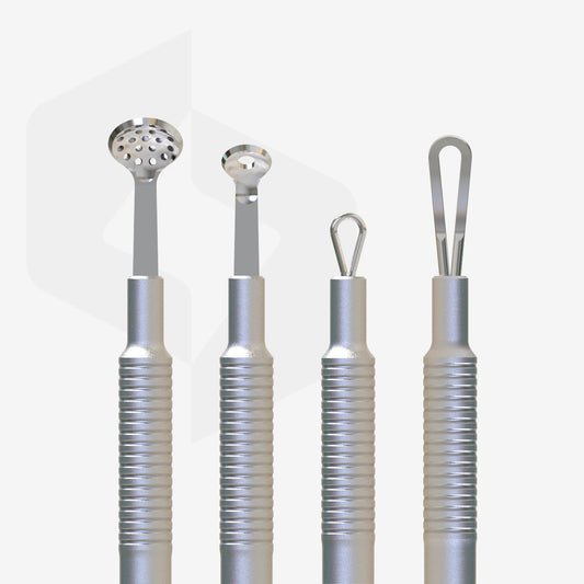 Kit "pelle pura" (Uno + scanalato 19 buche + anello a doppia faccia)