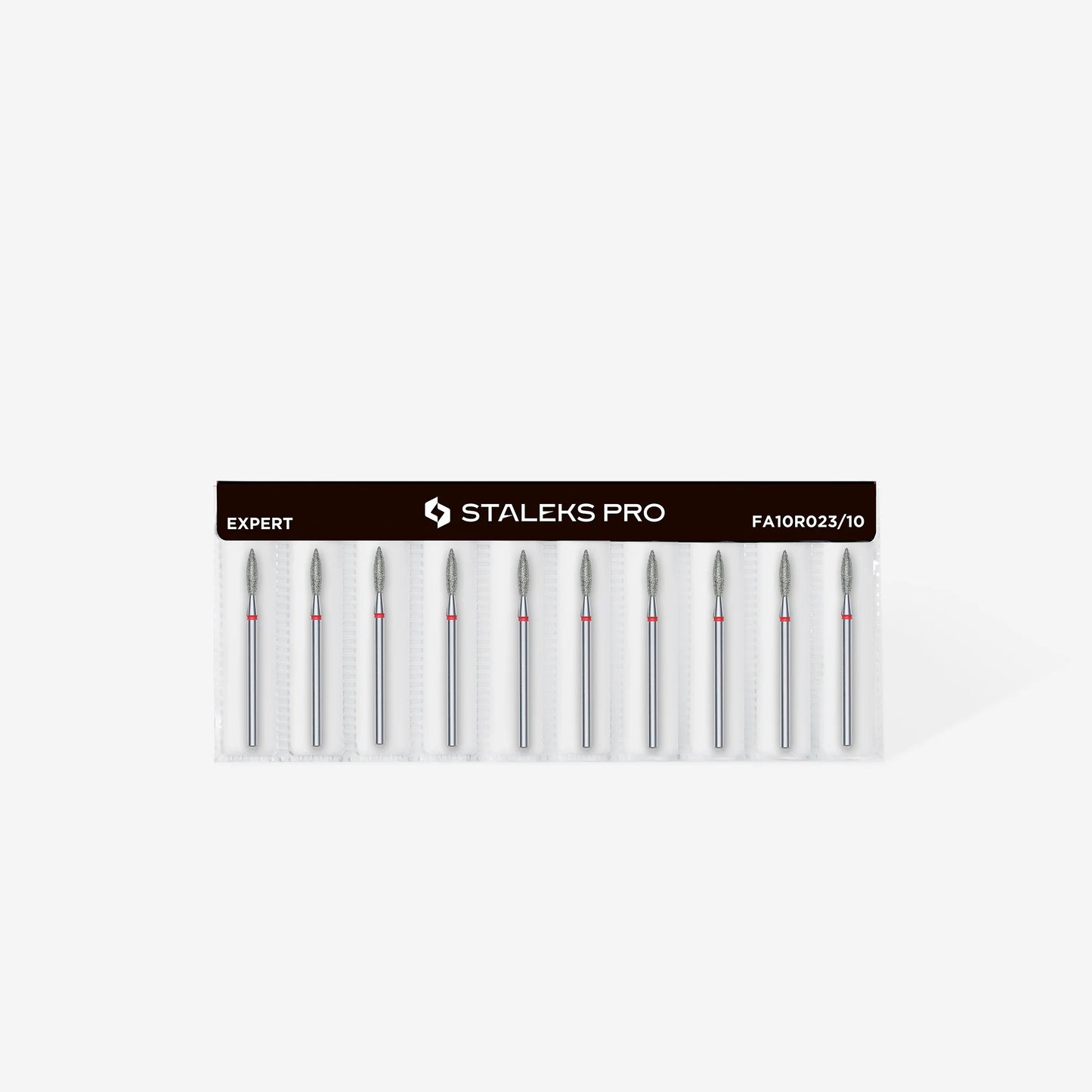 Punta diamantata fiamma, rosso, diametro 2.3 mm - lunghezza punta 10 mm