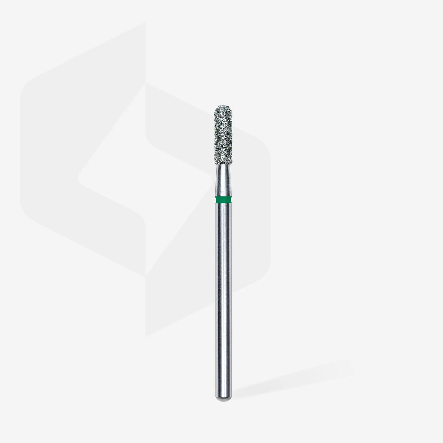 Punta diamantata cilindro tondo, verde, diametro 2.3 mm - lunghezza punta 8 mm