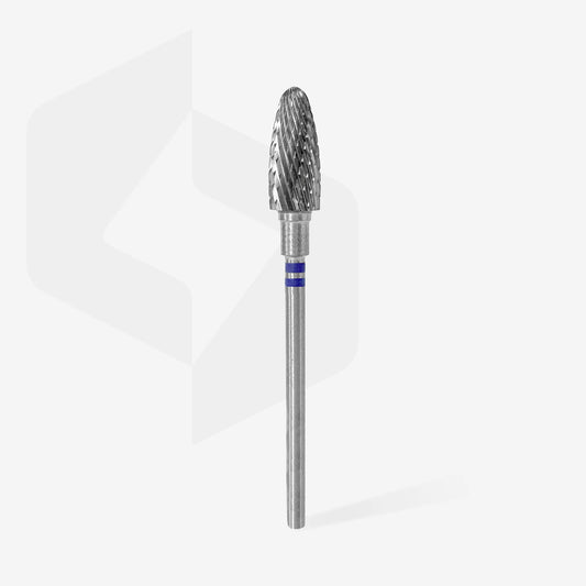 Punta carbide conica per utenti mancini, blu, diametro 6 mm - lunghezza punta 14 mm