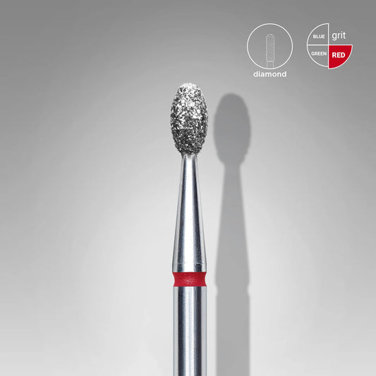 Punta diamantata per unghie rosso oliva EXPERT diametro 2,5 mm / parte operativa 5 mm