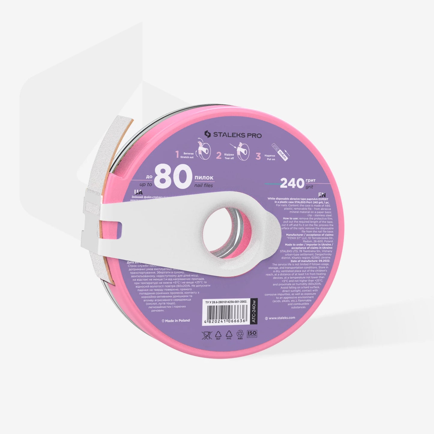 Nastro di ricambio PapmAm in una bobina di plastica Bobbinail STALEKS PRO