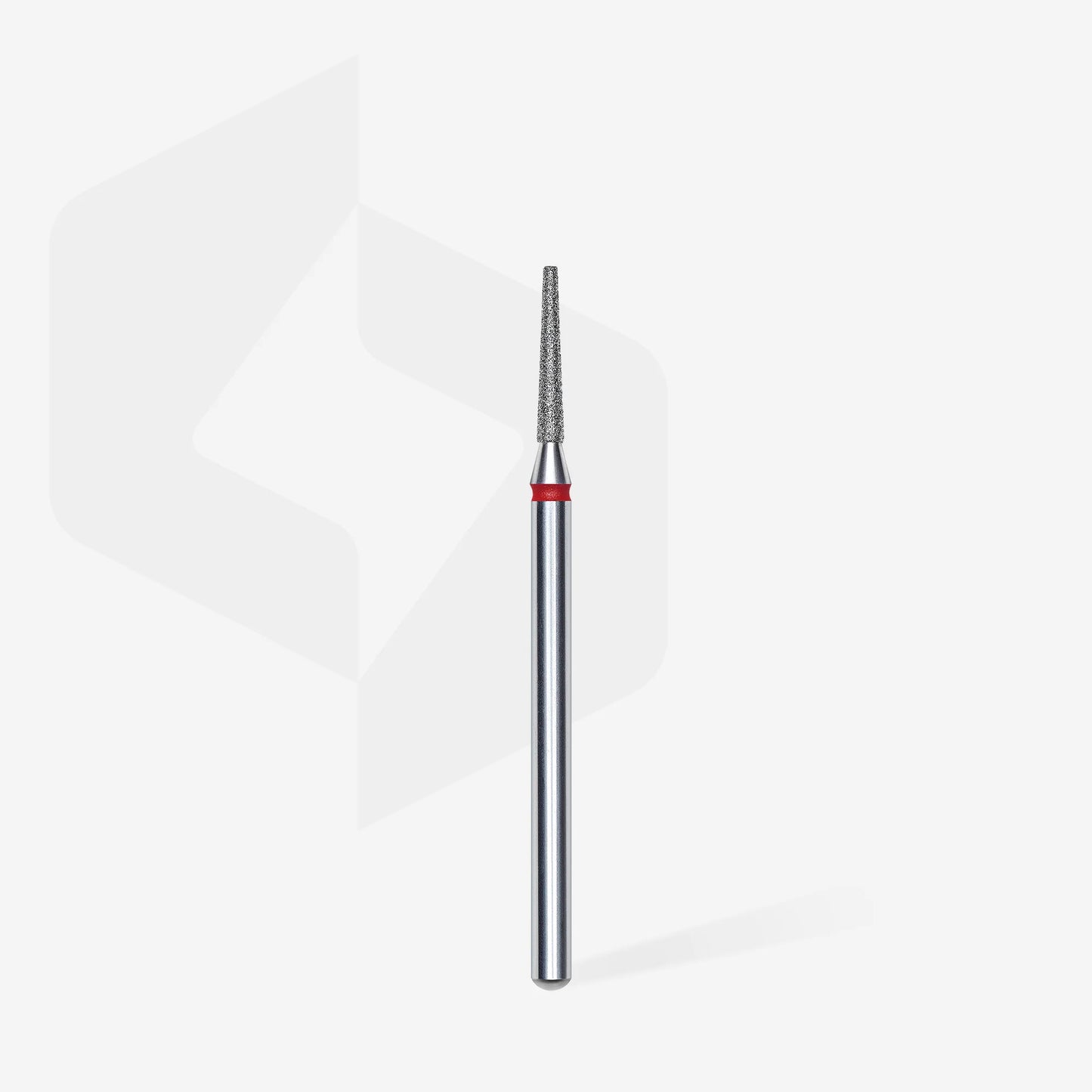 Punta diamantata tronco, rosso, diametro 1.6 mm - lunghezza punta 10 mm