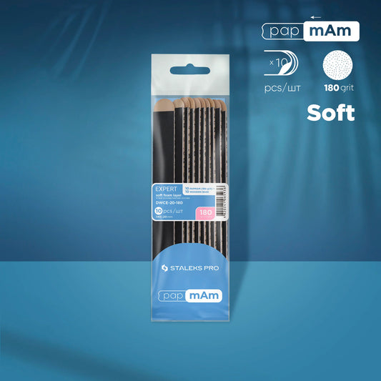 Lime di ricambio PapmAm (Base Morbida) su base di legno EXPERT 20 (10 pezzi)