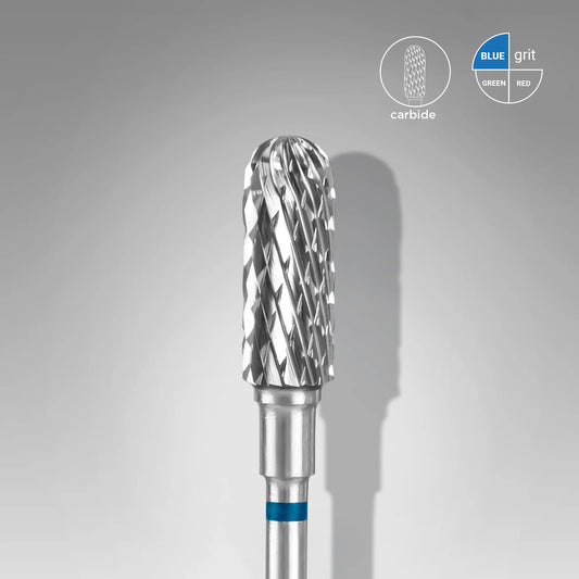 Punta carbide cilindro tondo, blu, diametro 5 mm - lunghezza punta 13 mm