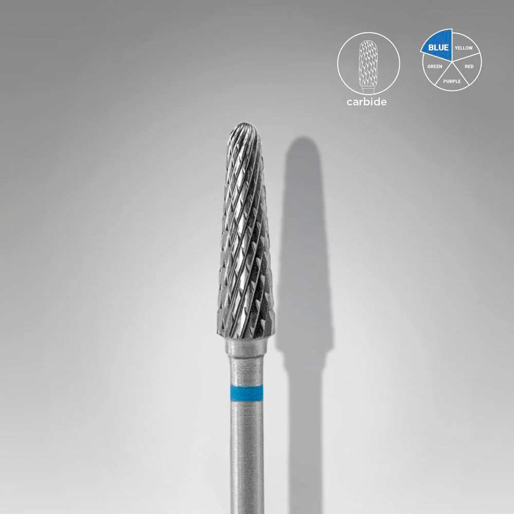 Punta carbide tronco, blu, diametro 4 mm - lunghezza punta 13 mm