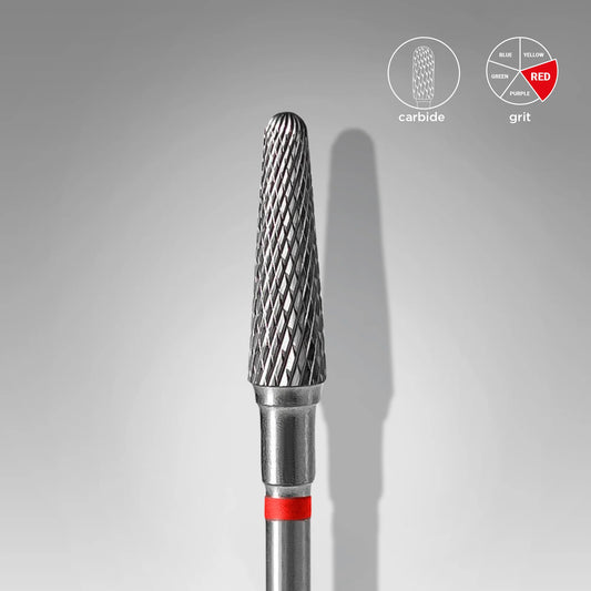 Punta carbide tronco, rosso, diametro 4 mm - lunghezza punta 13 mm