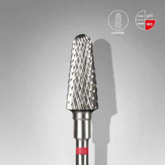 Punta carbide tronco, rosso, diametro 6 mm - lunghezza punta 14 mm