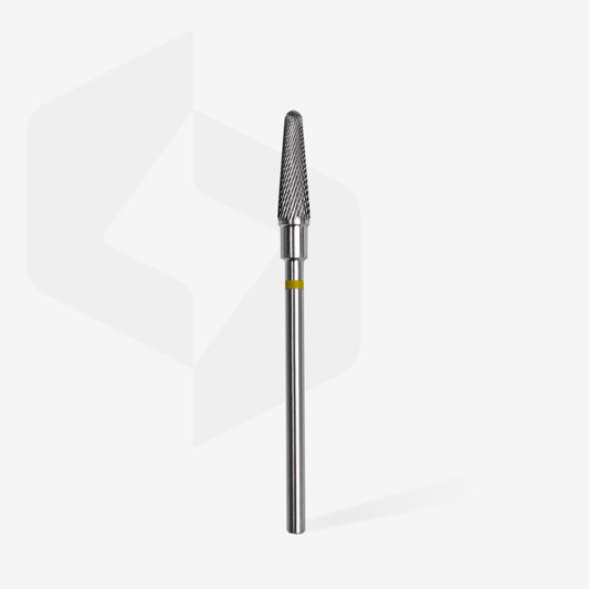 Punta carbide tronco, grana super fine giallo, diametro 4 mm - lunghezza punta 13 mm