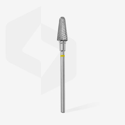 Punta carbide tronco, super fine giallo, diametro 6 mm - lunghezza punta 14 mm