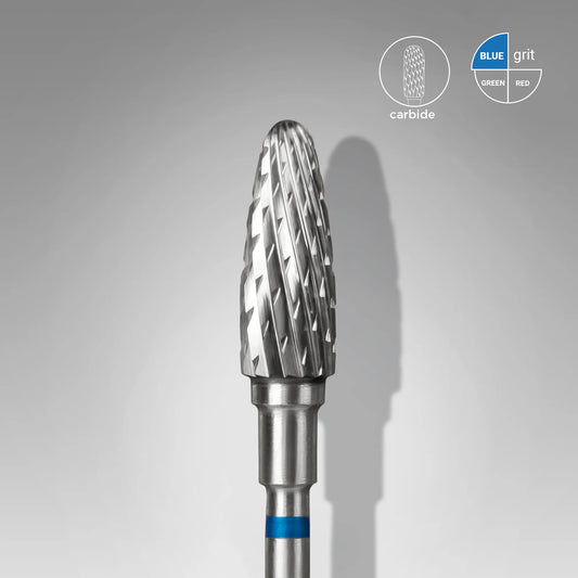 Punta carbide conica, blu, diametro 5 mm - lunghezza punta 13 mm