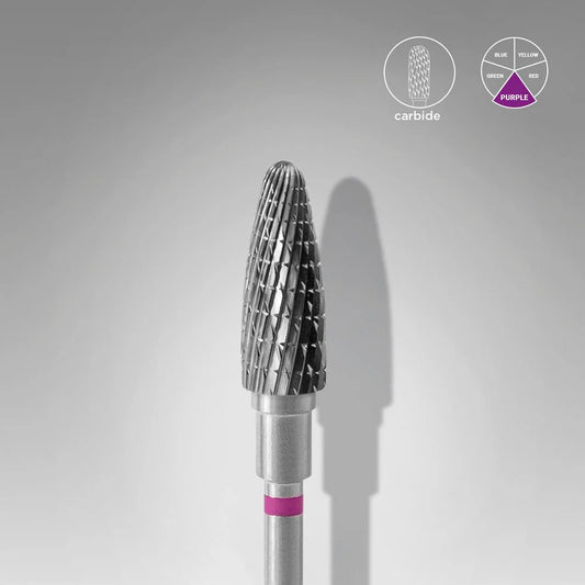 Punta carbide conica, viola, diametro 5 mm - lunghezza punta 13 mm