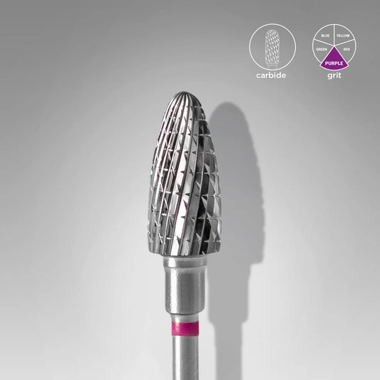 Punta carbide conica, viola, diametro 6 mm - lunghezza punta 14 mm