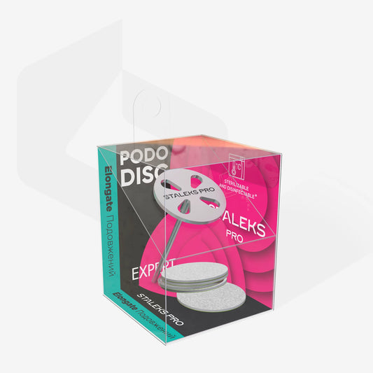 Disco per pedicure allungato PODODISC EXPERT M completo di lima sostituibile grana 180 (20 mm - 5 pezzi)