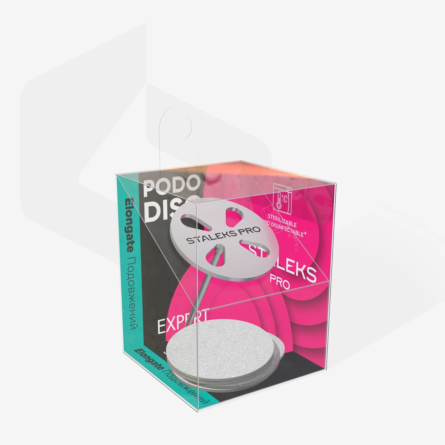 Disco per pedicure allungato PODODISC EXPERT L completo di lima sostituibile grana 180 (25 mm - 5 pezzi)