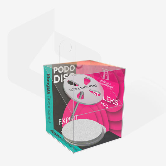 Disco per pedicure allungato PODODISC EXPERT L completo di lima sostituibile grana 180 (25 mm - 5 pezzi)