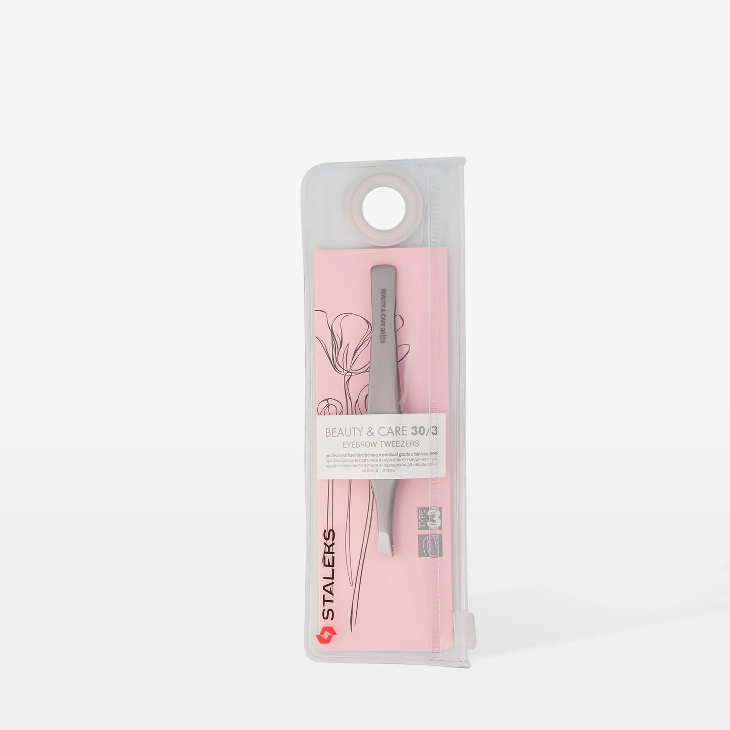 Pinzetta per sopracciglia BEAUTY & CARE 30 TIPO 3 (bordi smussati larghi)