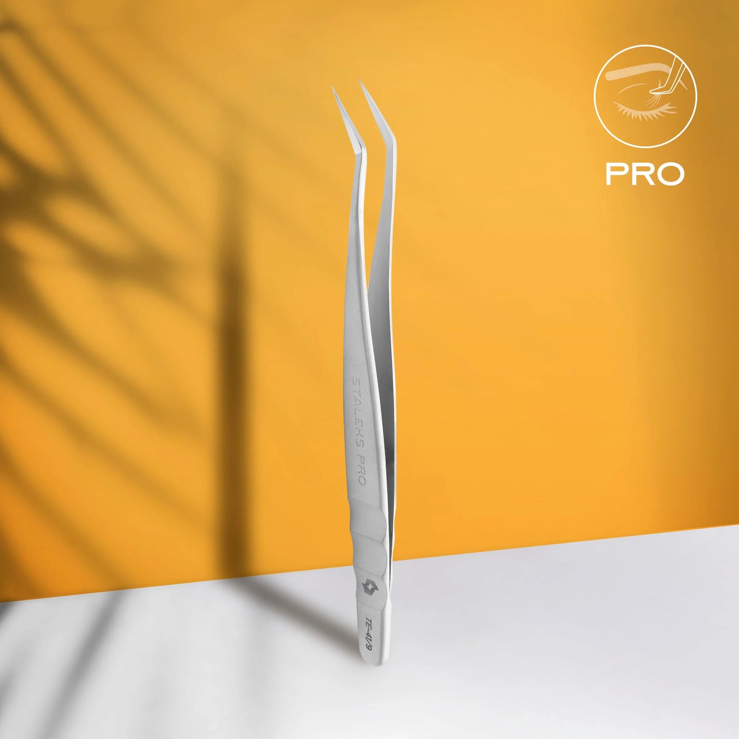 Pinzetta professionale per ciglia EXPERT 41 TIPO 9 (a forma di L, 35')