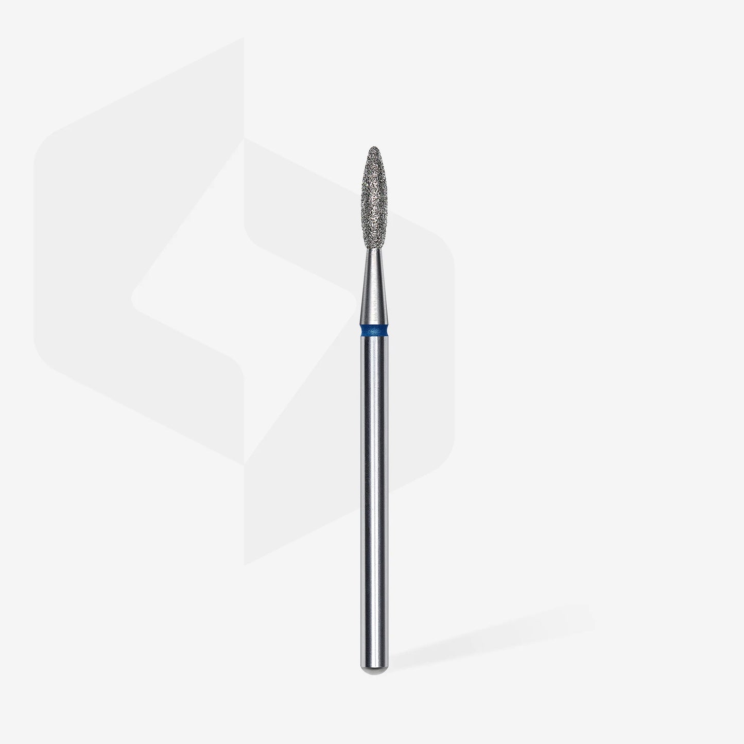 Punta diamantata fiamma, blu, diametro 2.1 mm - lunghezza punta 8 mm