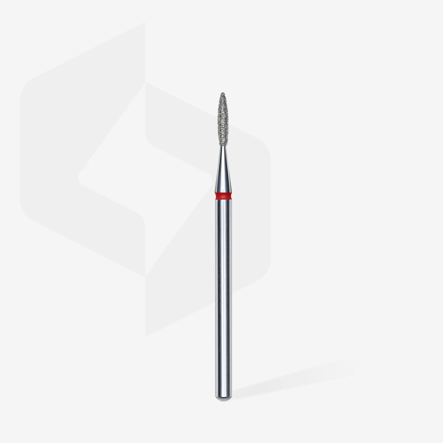 Punta diamantata fiamma, rosso, diametro 1.6 mm - lunghezza punta 8 mm