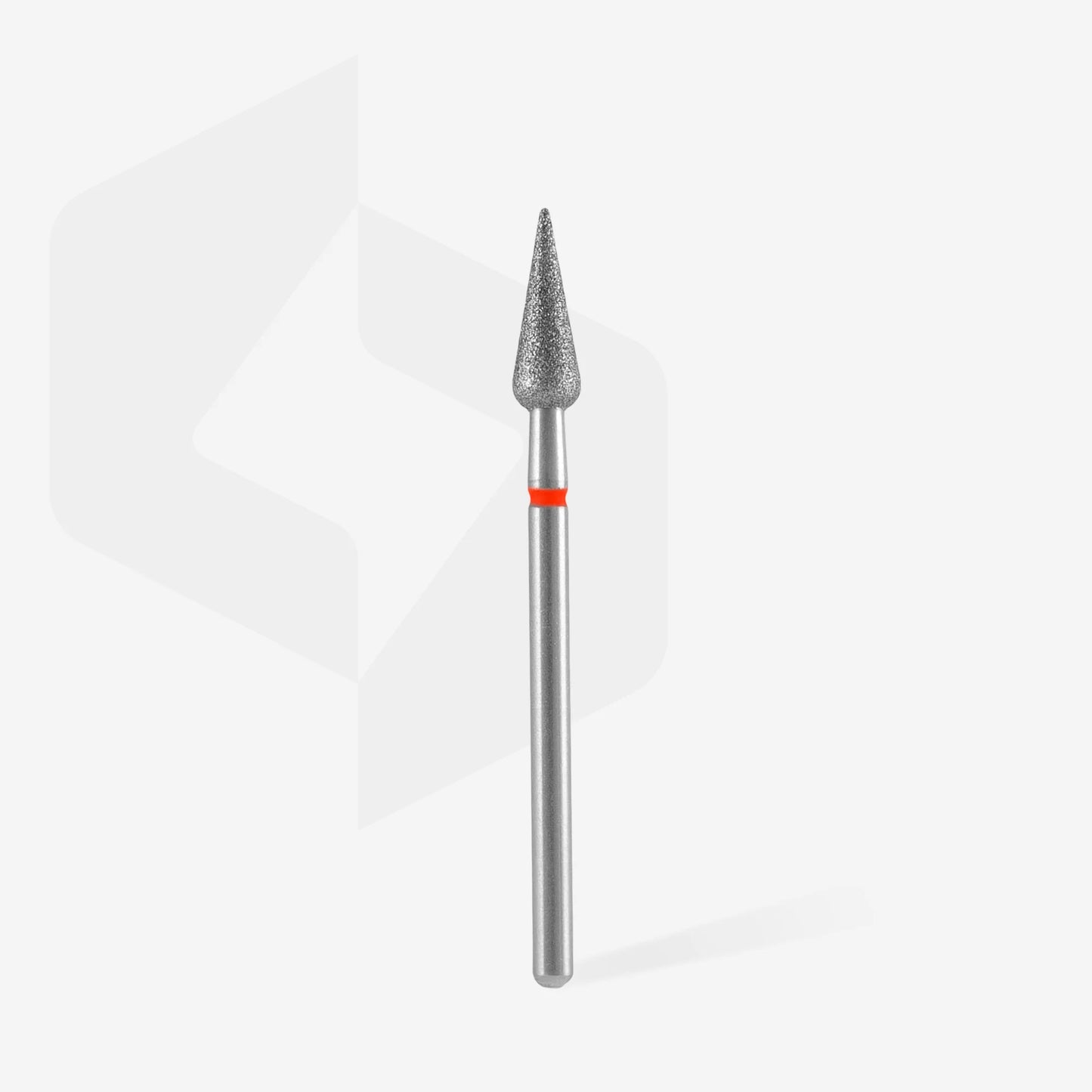 Punta diamantata pera appuntita, rosso, diametro 4 Mm - lunghezza punta 12 mm