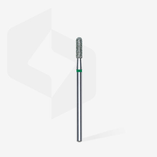Punta diamantata cilindro tondo, verde, diametro 2.3 mm - lunghezza punta 8 mm