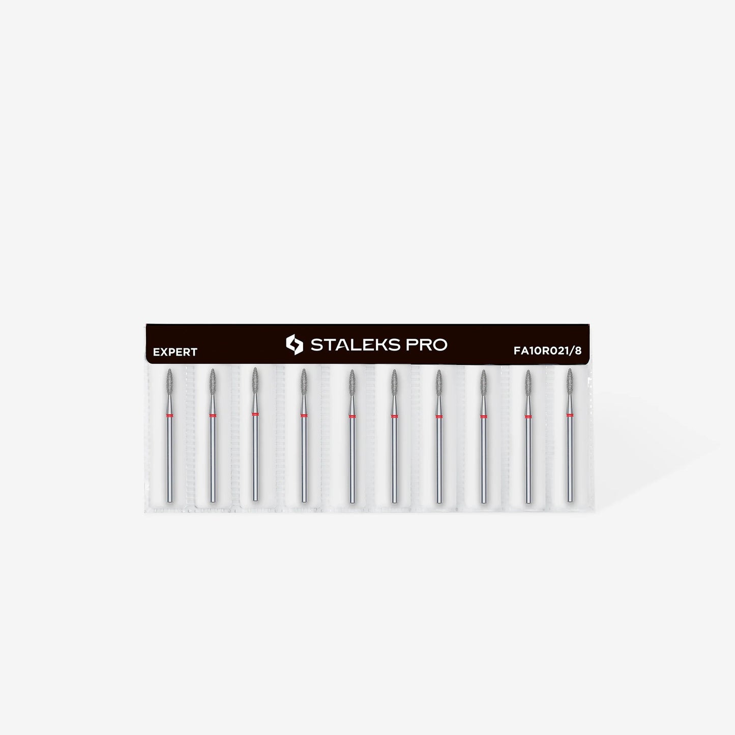 Punta diamantata fiamma, rosso, diametro 2.1 mm - lunghezza punta 8 mm