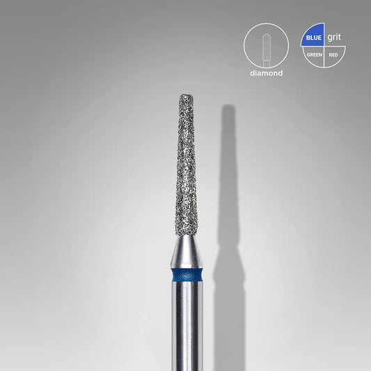 Punta diamantata tronco, blu, diametro 1.6 mm - lunghezza punta 10 mm