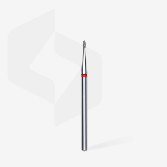 Punta diamantata gemma, rosso, diametro 1.2 mm - lunghezza punta 3 mm