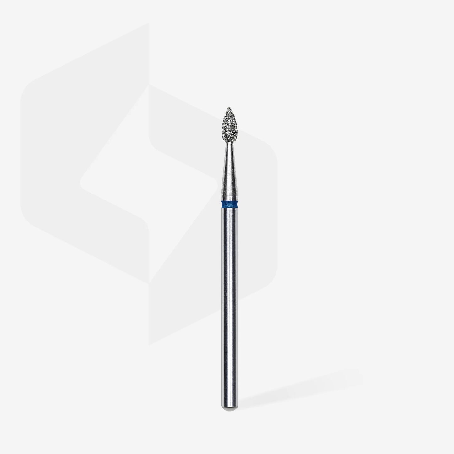 Punta diamantata goccia, blu, diametro 2.3 mm - lunghezza punta 5 mm