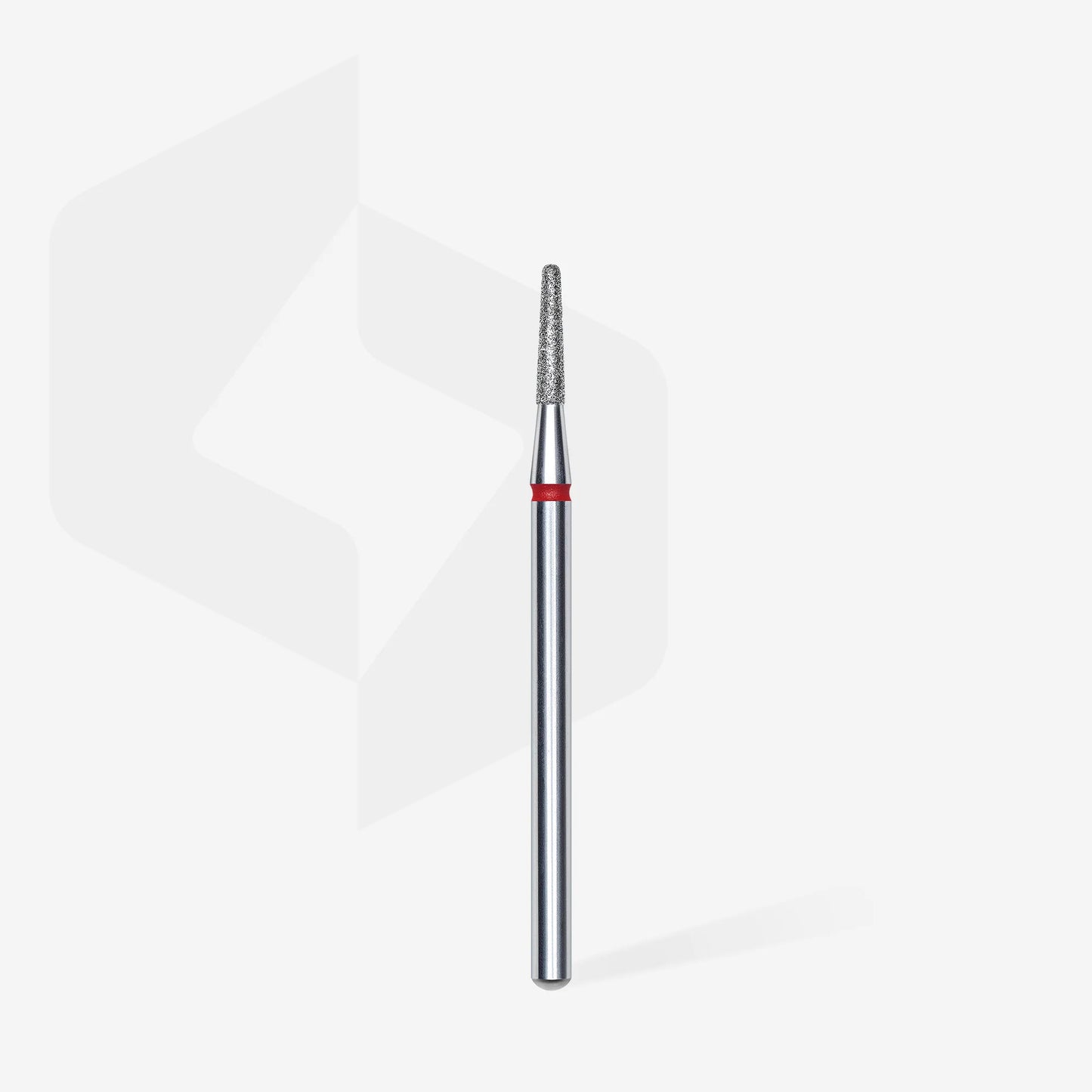Punta diamantata tronco, rosso, diametro 1.8 mm - lunghezza punta 8 mm