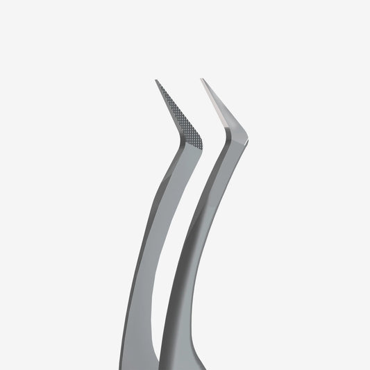 Pinzetta professionale per ciglia con nano-nodi EXPERT 45 TIPO 2 (a forma di L, 40')