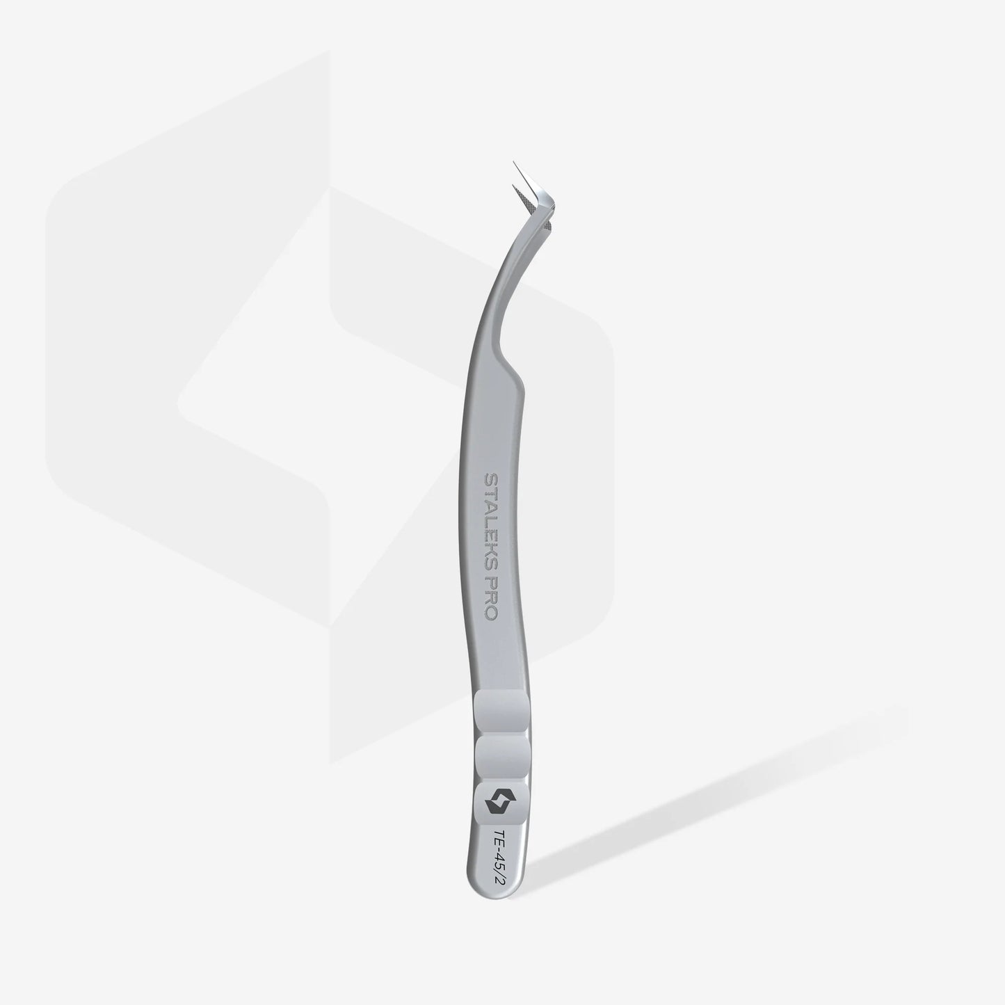 Pinzetta professionale per ciglia con nano-nodi EXPERT 45 TIPO 2 (a forma di L, 40')