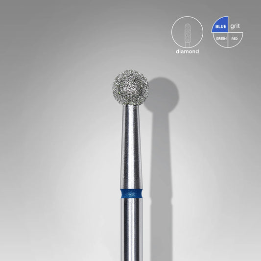 Punta diamantata a sfera, blu, diametro punta 4 mm