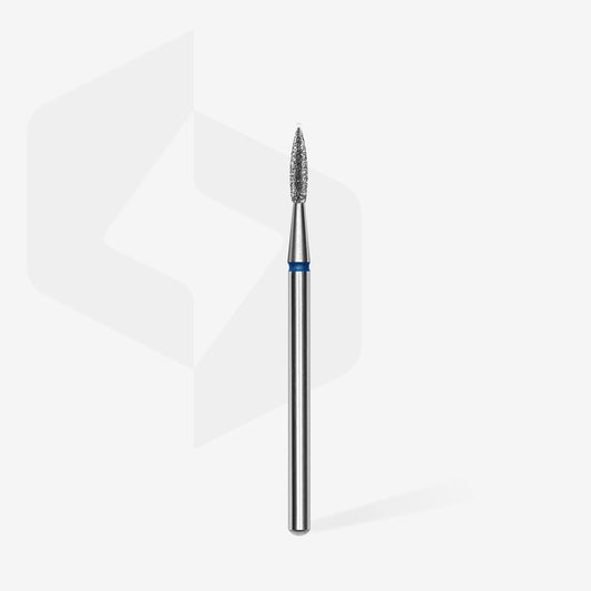 Punta diamantata per unghie a punta fiamma blu EXPERT diametro 1,8 mm / parte operativa 8 mm