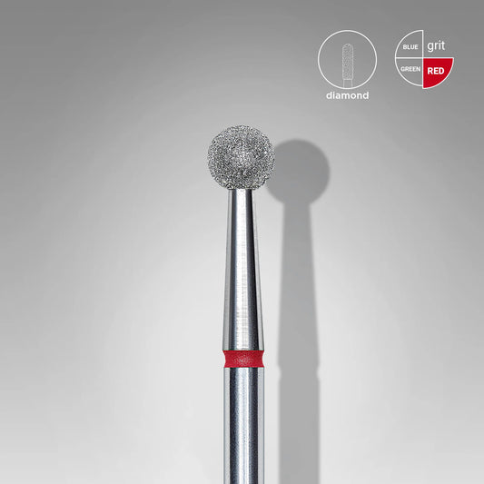 Punta diamantata a sfera, rosso, diametro punta 4 mm