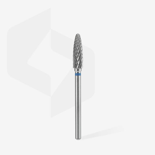 Punta fresa a forma di mais in metallo duro blu EXPERT, diametro 4 mm / parte lavorante 14 mm