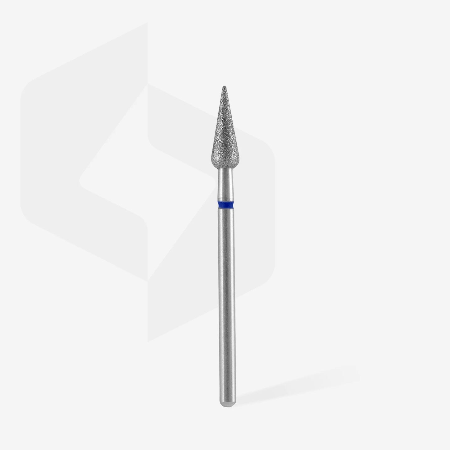 Punta diamantata pera appuntita, blu, diametro 4 Mm - lunghezza punta 12 Mm