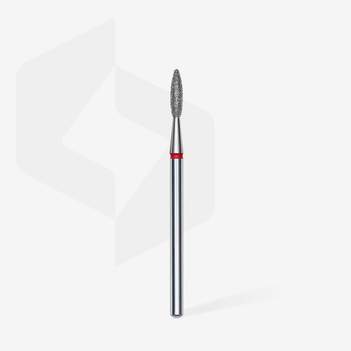 Punta diamantata fiamma, rosso, diametro 2.1 mm - lunghezza punta 8 mm