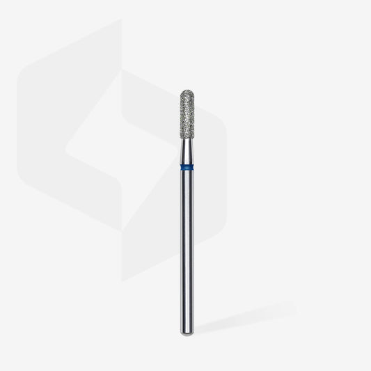 Punta diamantata cilindro tondo, blu, diametro 2.3 mm - lunghezza punta 8 mm