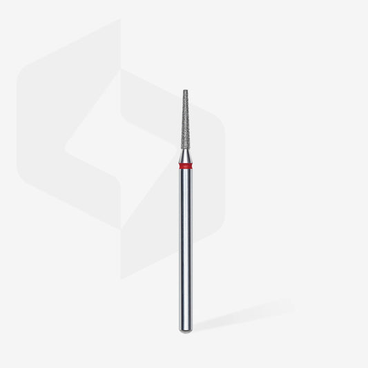 Punta diamantata tronco, rosso, diametro 1.6 mm - lunghezza punta 10 mm