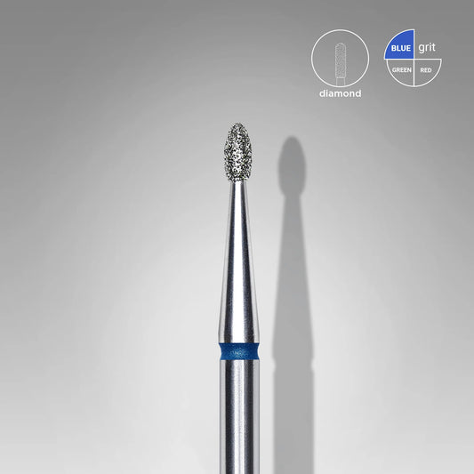 Punta diamantata gemma, blu, diametro 1.6 mm - lunghezza punta 3.4 mm