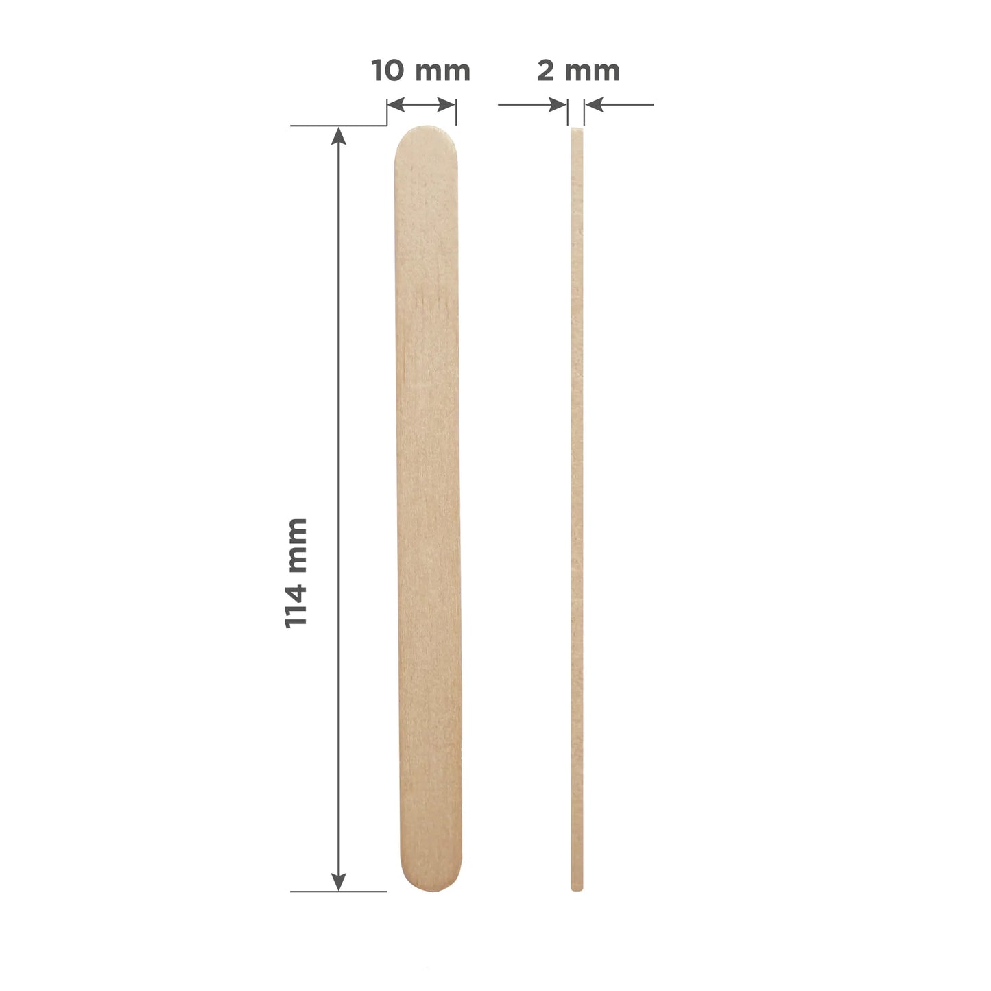Spatola depilatoria in legno (spatola) 114x10 mm (100 pcs)