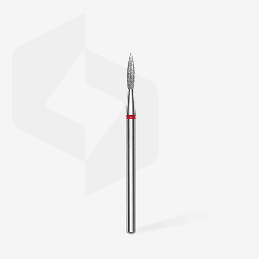 Punta diamantata per unghie a punta fiamma rossa EXPERT diametro 2,3 mm / parte operativa 8 mm
