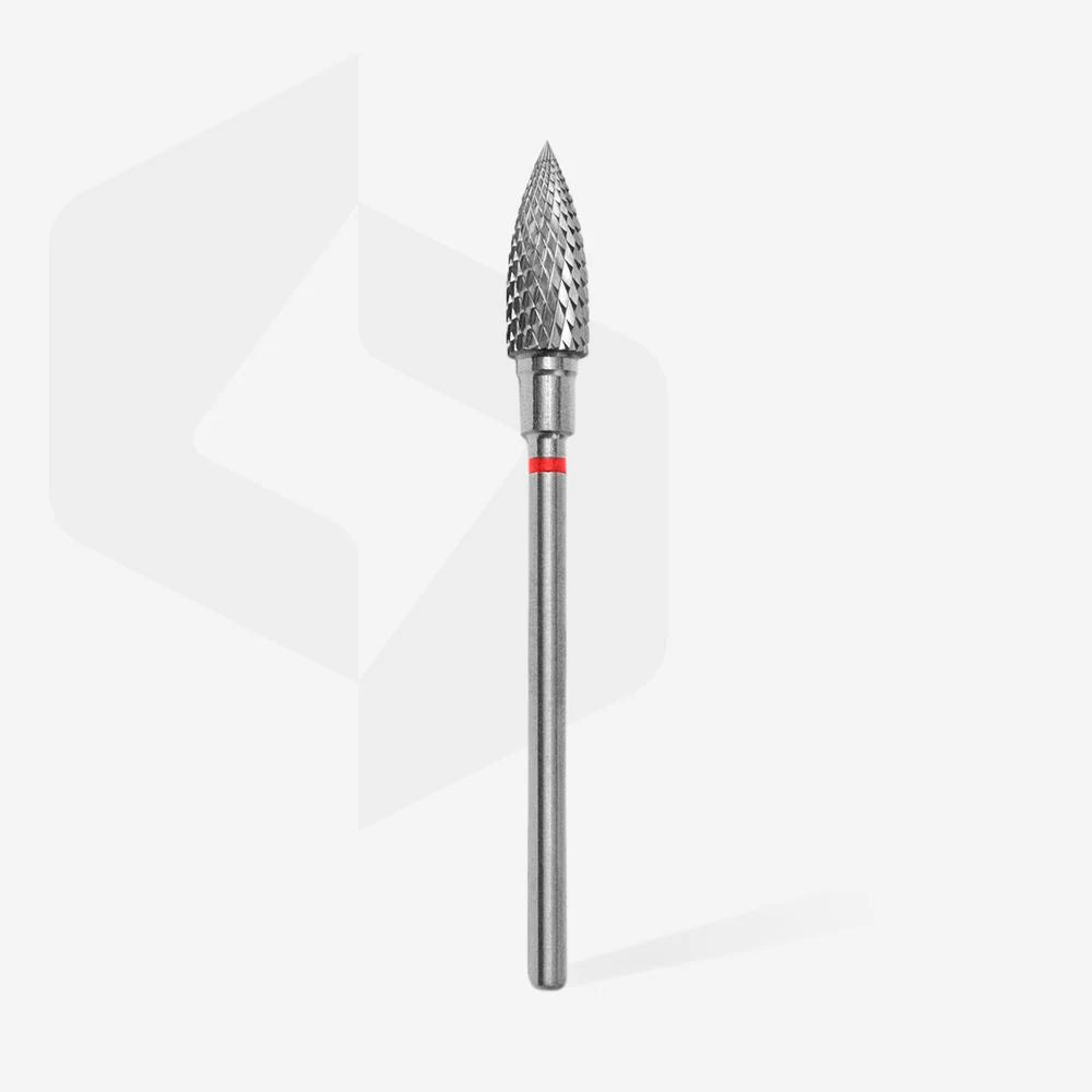 Punta carbide fiamma, rosso, diametro 5 mm - lunghezza punta 13.5 mm