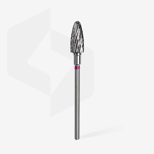 Punta carbide conica, viola, diametro 6 mm - lunghezza punta 14 mm