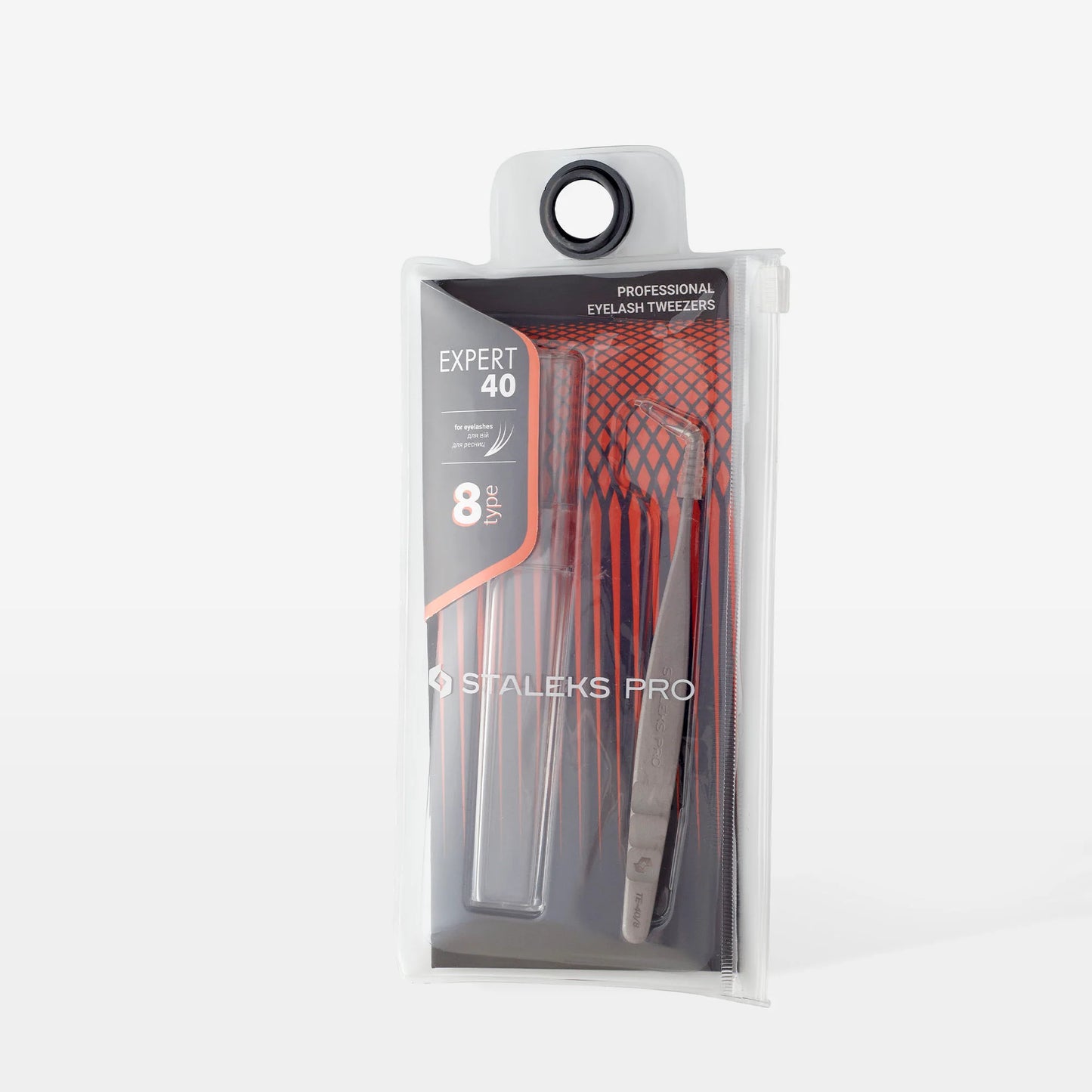 Pinzetta professionale per ciglia EXPERT 40 TIPO 8 (slipper, 85')