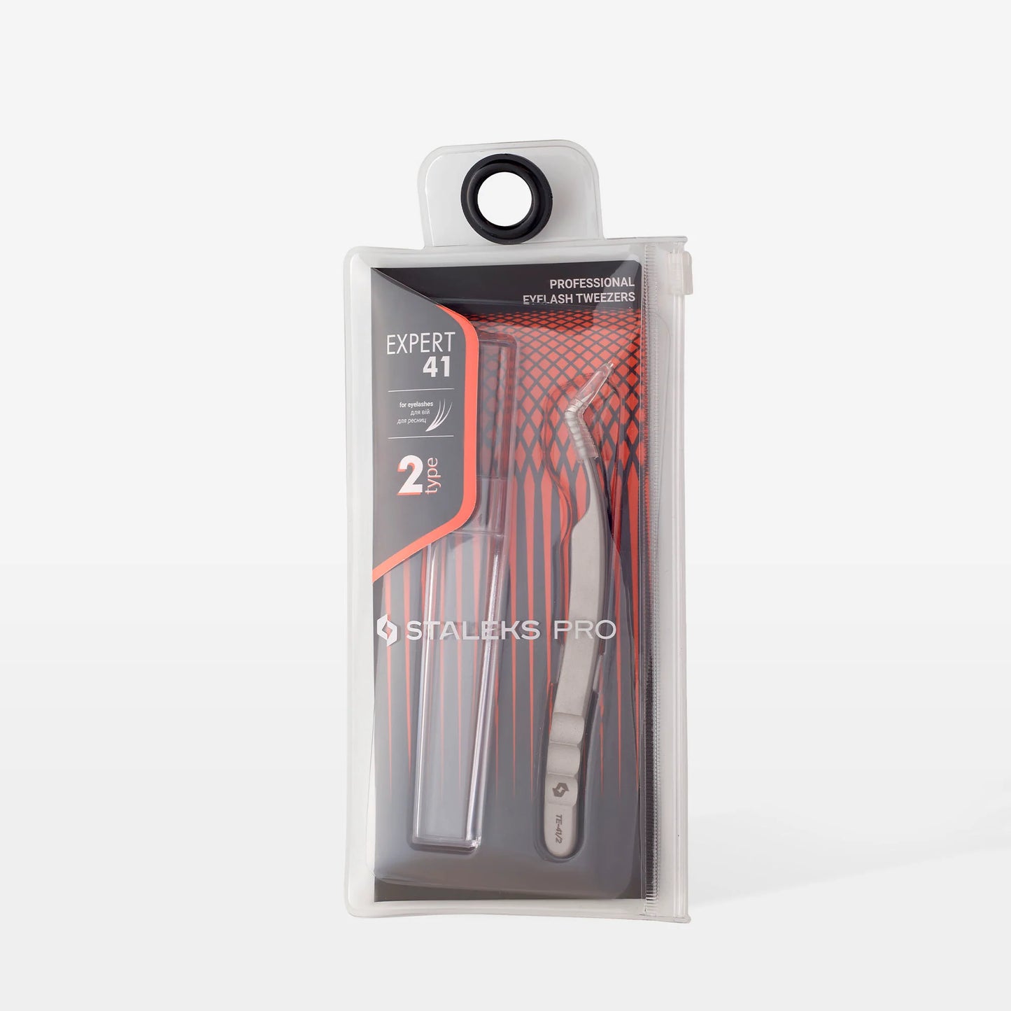 Pinzetta professionale per ciglia EXPERT 41 TIPO 2 (a forma di L, 40')