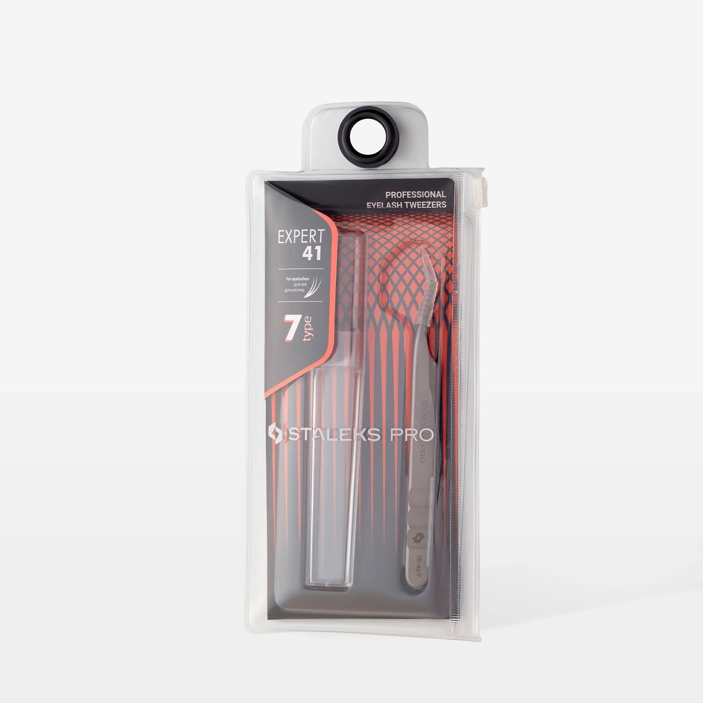 Pinzetta professionale per ciglia EXPERT 41 TIPO 7 (a forma di L, 30')