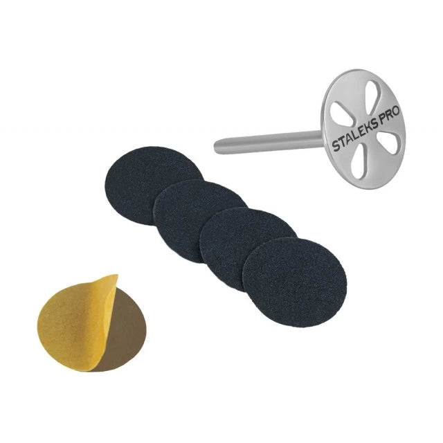 Set base allungato PODODISC misura M (20 mm) con 5 pezzi lima monouso - Grana 180